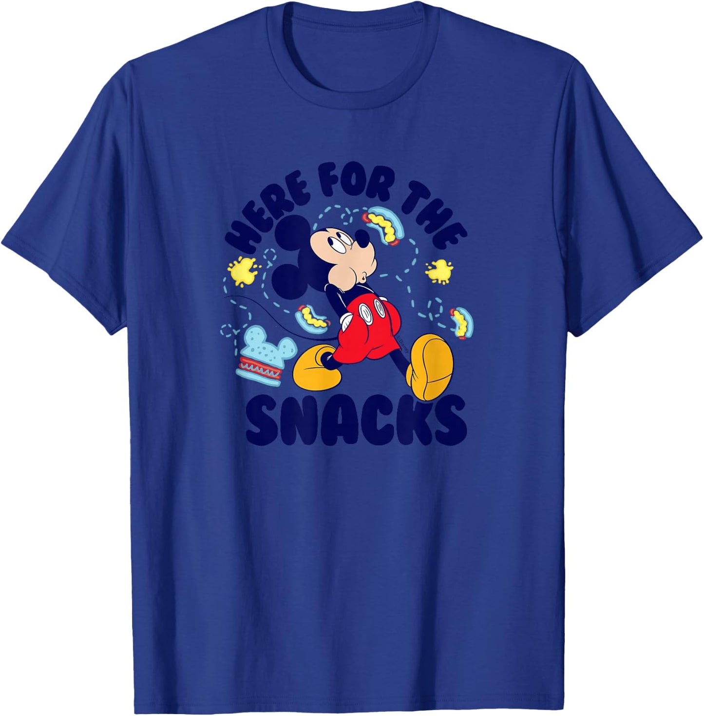 Mickey - Here for The Snacks T-Shirt - T-Shirt | Royal