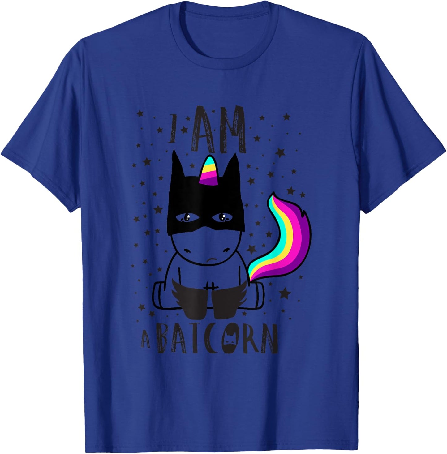 I Am A Batcorn Funny Dark Unicorn Superhero Apparel T-Shirt - T-Shirt | Royal