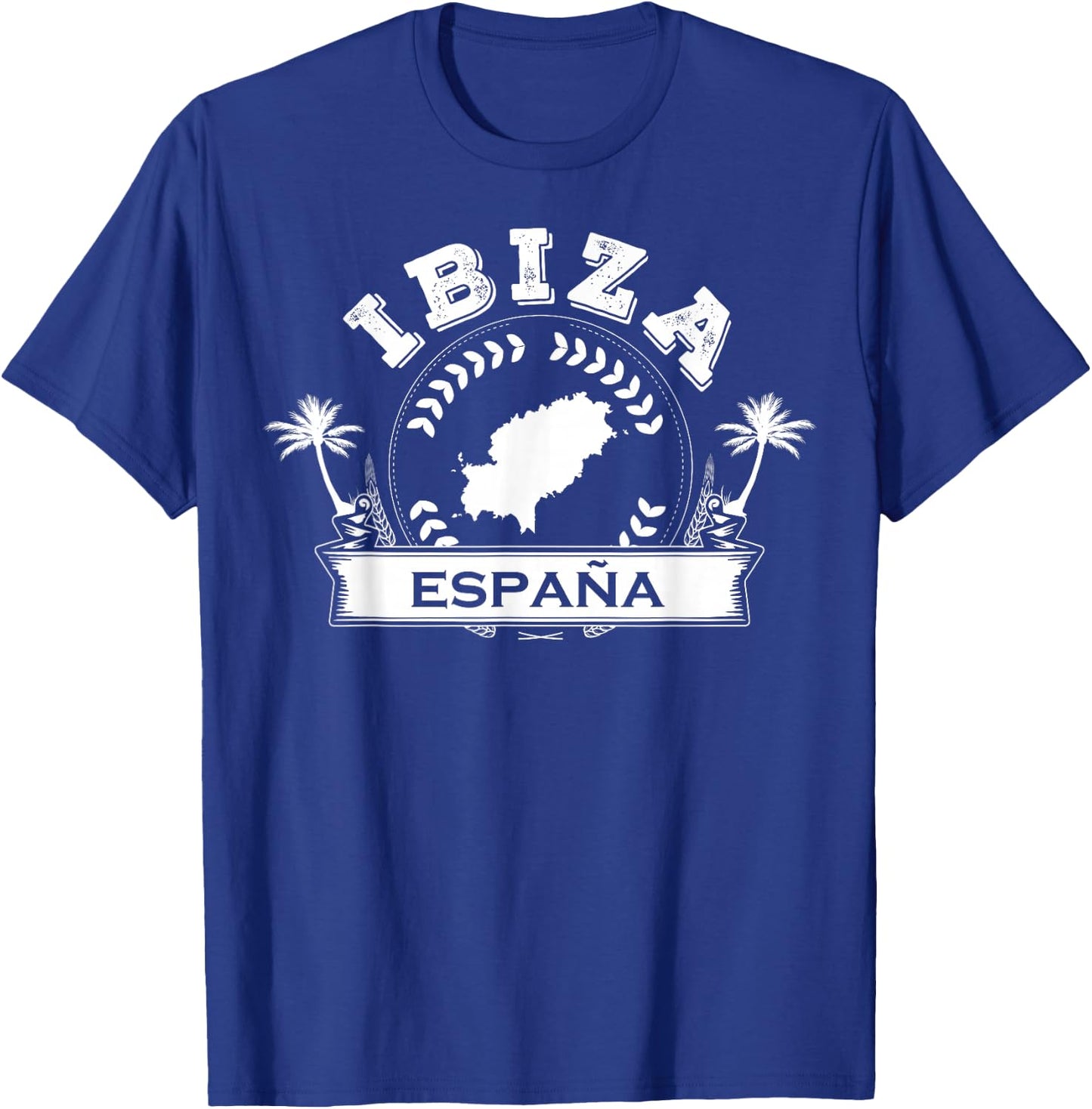 Ibiza Espana Beach Palm Tree Party Destination Gift T-Shirt - T-Shirt | Royal