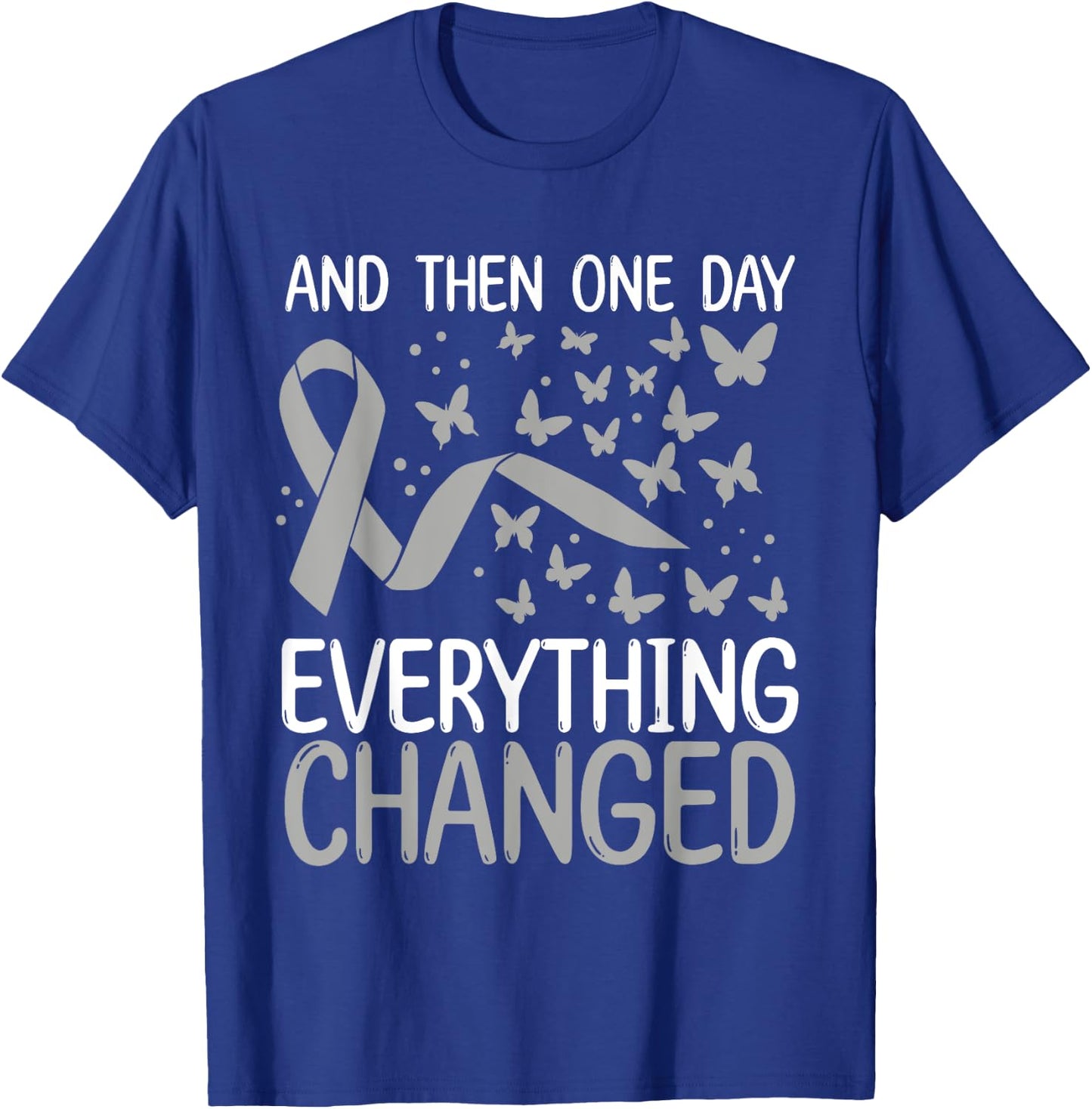 Glioblastoma Awareness Ribbon Brain Tumor Movement T-Shirt - T-Shirt | Royal