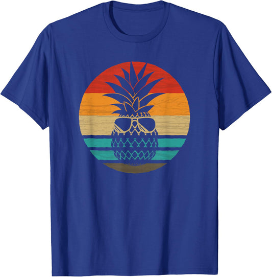 Pineapple Retro Style Vintage T-Shirt - T-Shirt | Royal