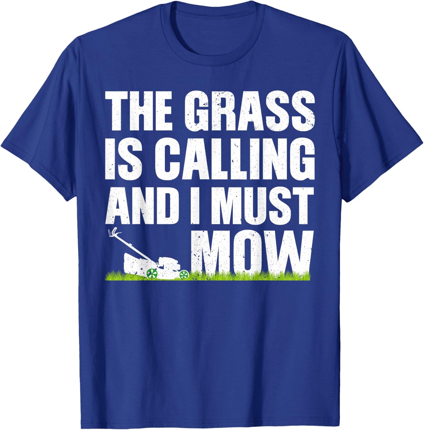 Funny Lawn Mowing Design Women Lawnmower Landscaper T-Shirt - T-Shirt | Royal