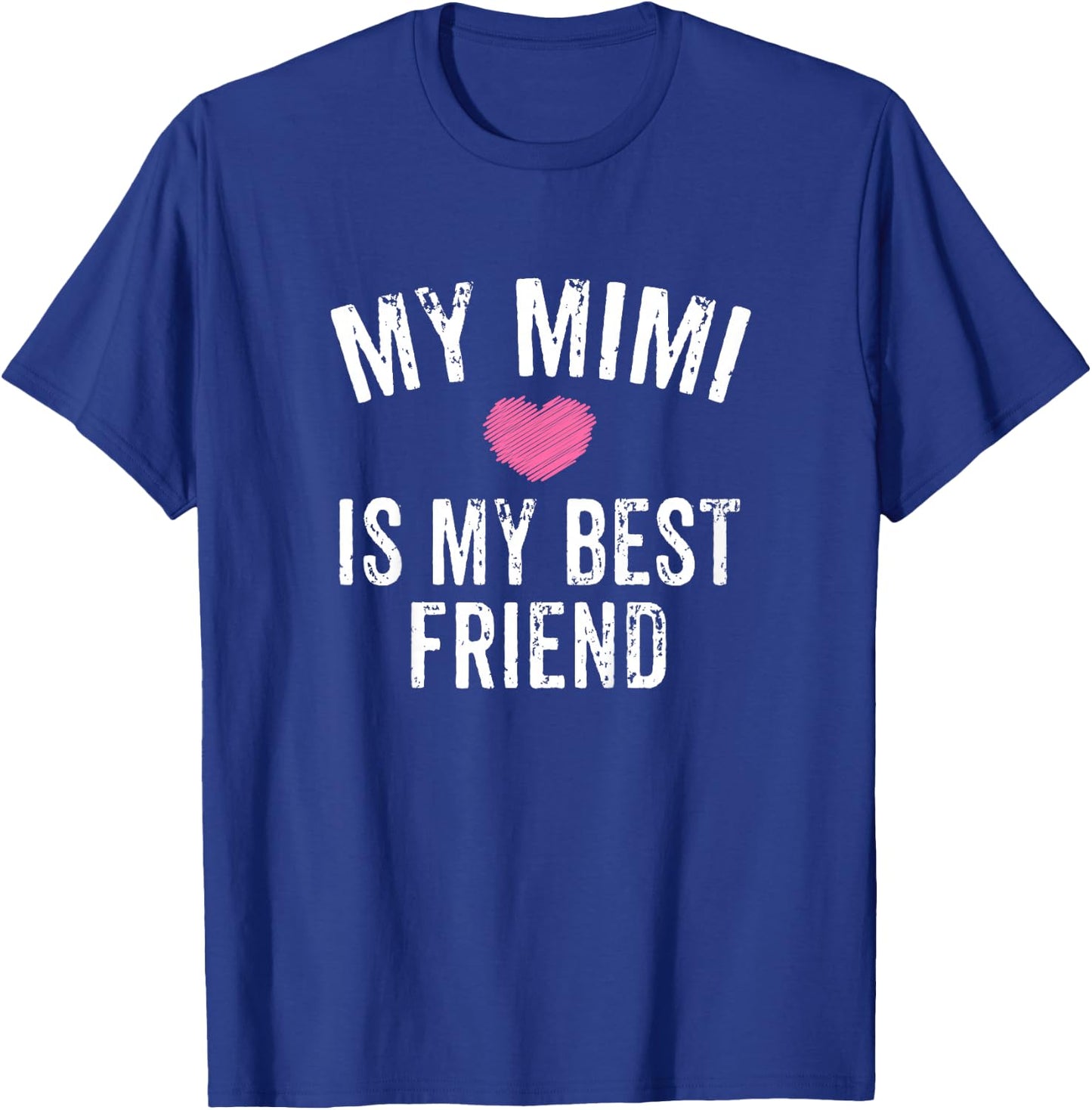 Kids My Mimi is My Best Friend Pink Heart Granddaughter T-Shirt - T-Shirt | Royal