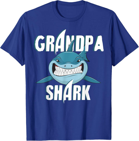 Funny Shark Shirt Deep Sea Ocean Life Grandpa Gift T-Shirt - T-Shirt | Royal