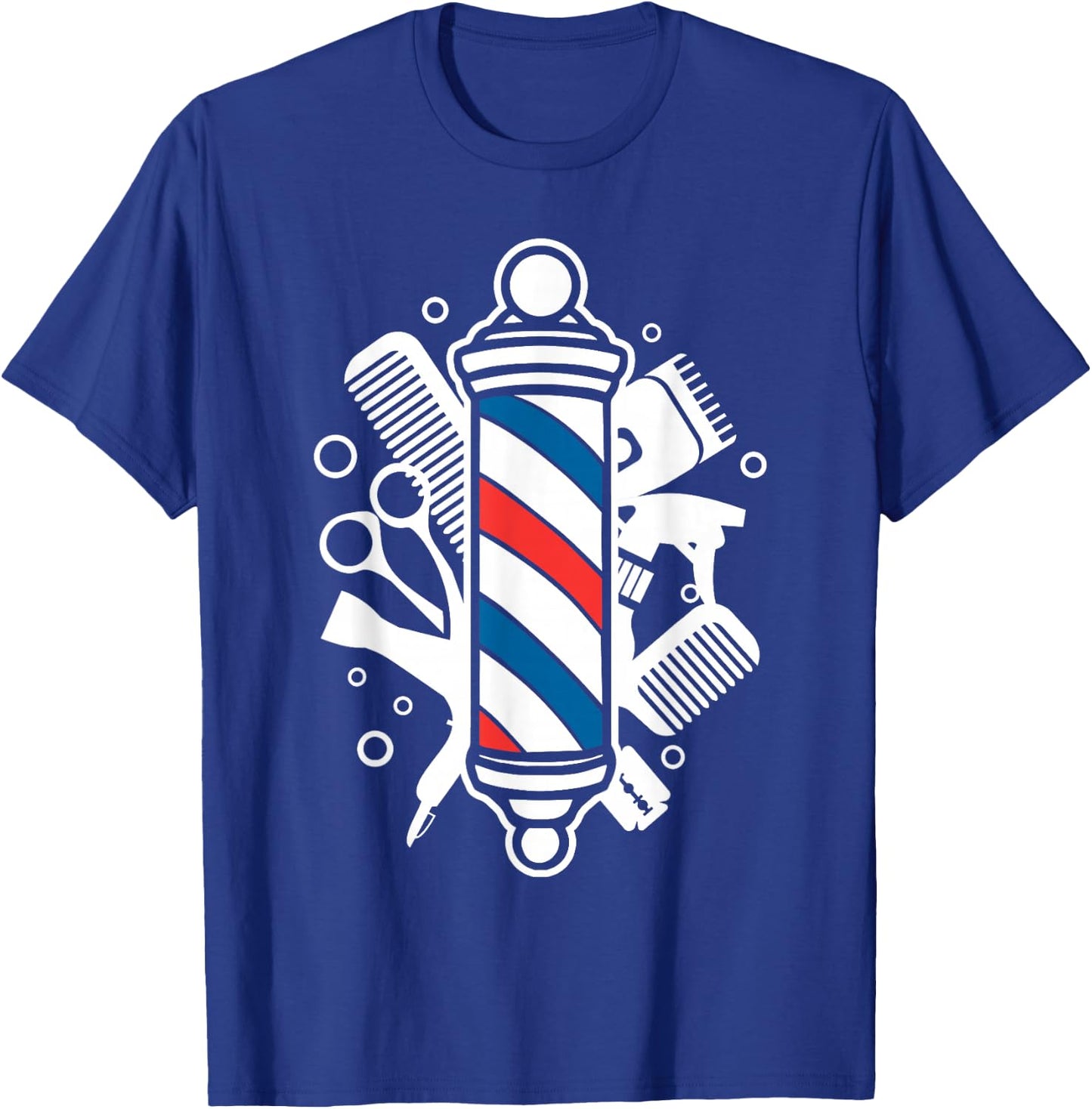 Best Barber Women Hairdresser Barbershop Pole Tools T-Shirt - T-Shirt | Royal