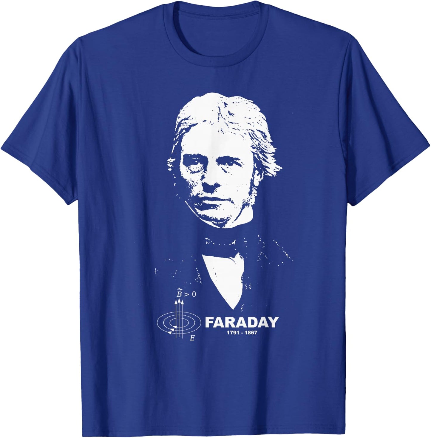 Michael Faraday | Electromagnetic Induction T-Shirt - T-Shirt | Royal