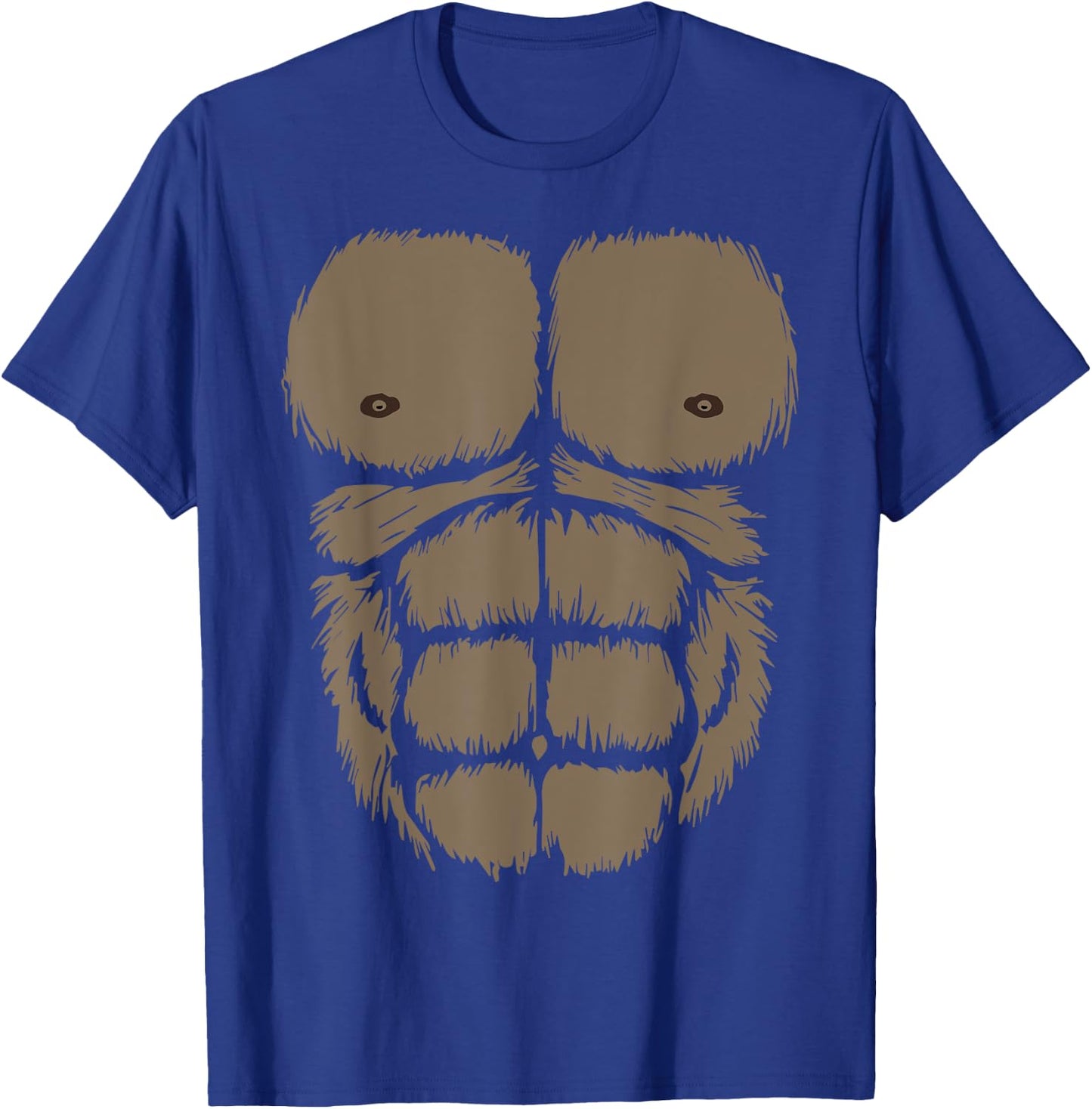 Gorilla Chest Belly Boy Men Monkey Costume Kids Fancy Dress T-Shirt - T-Shirt | Royal