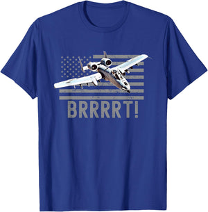Funny A10 Thunderbolt Warthog BRRRRRT T-Shirt - T-Shirt | Royal