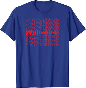 Bluebirds Cool Vintage Inspired Bird Watchers T-Shirt - T-Shirt | Royal