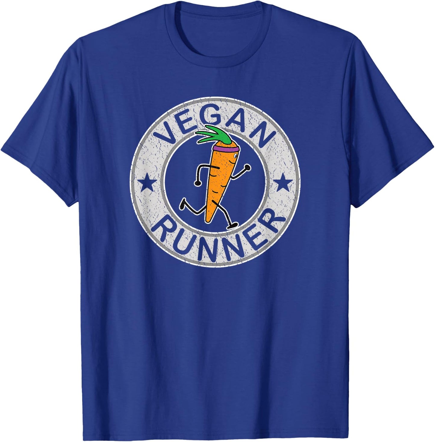 Vegan Runner Plant Powered Athlete T-Shirt - T-Shirt | Royal