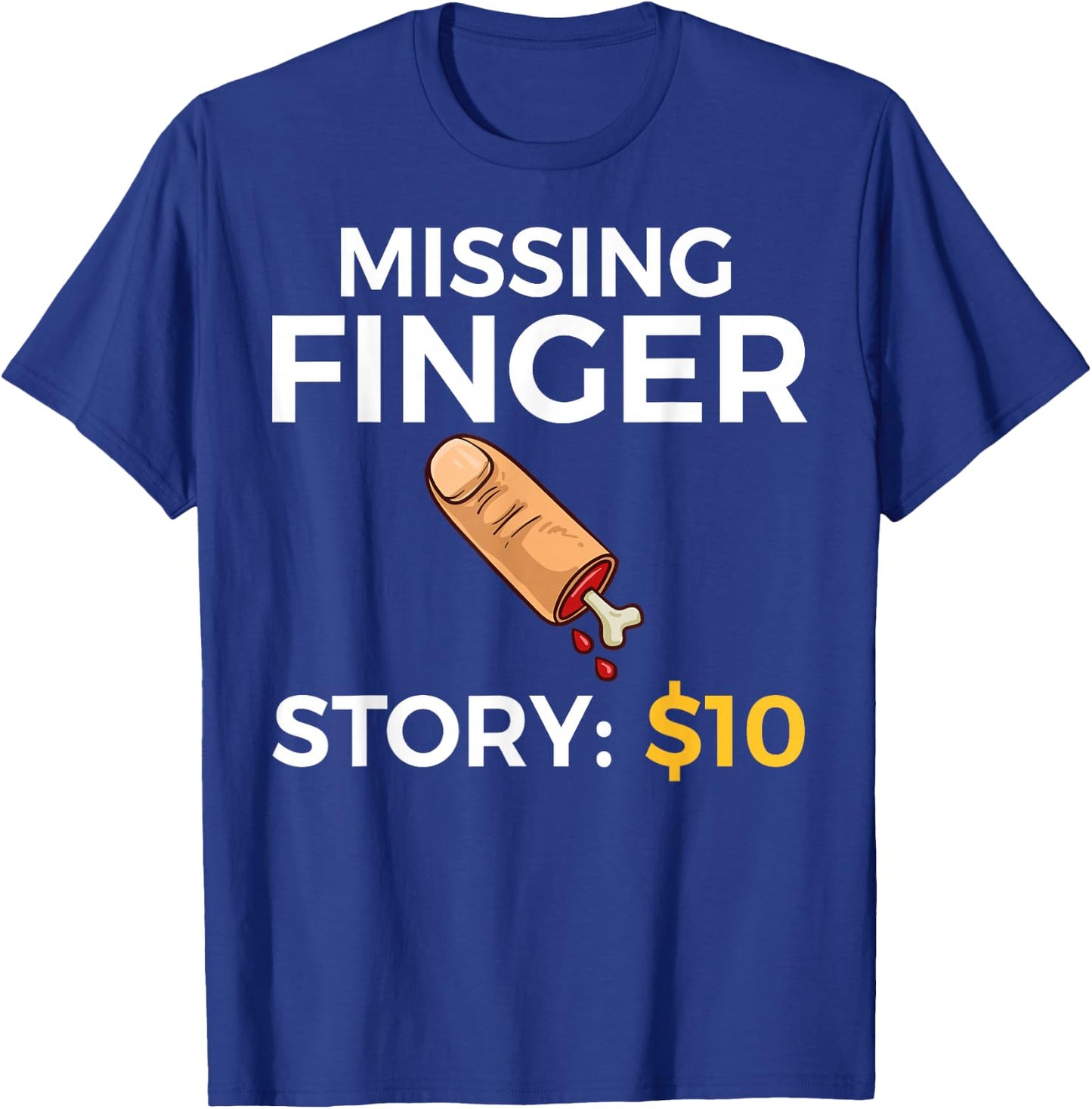 Missing Finger Prosthetic Amputation Recovery T-Shirt - T-Shirt | Royal