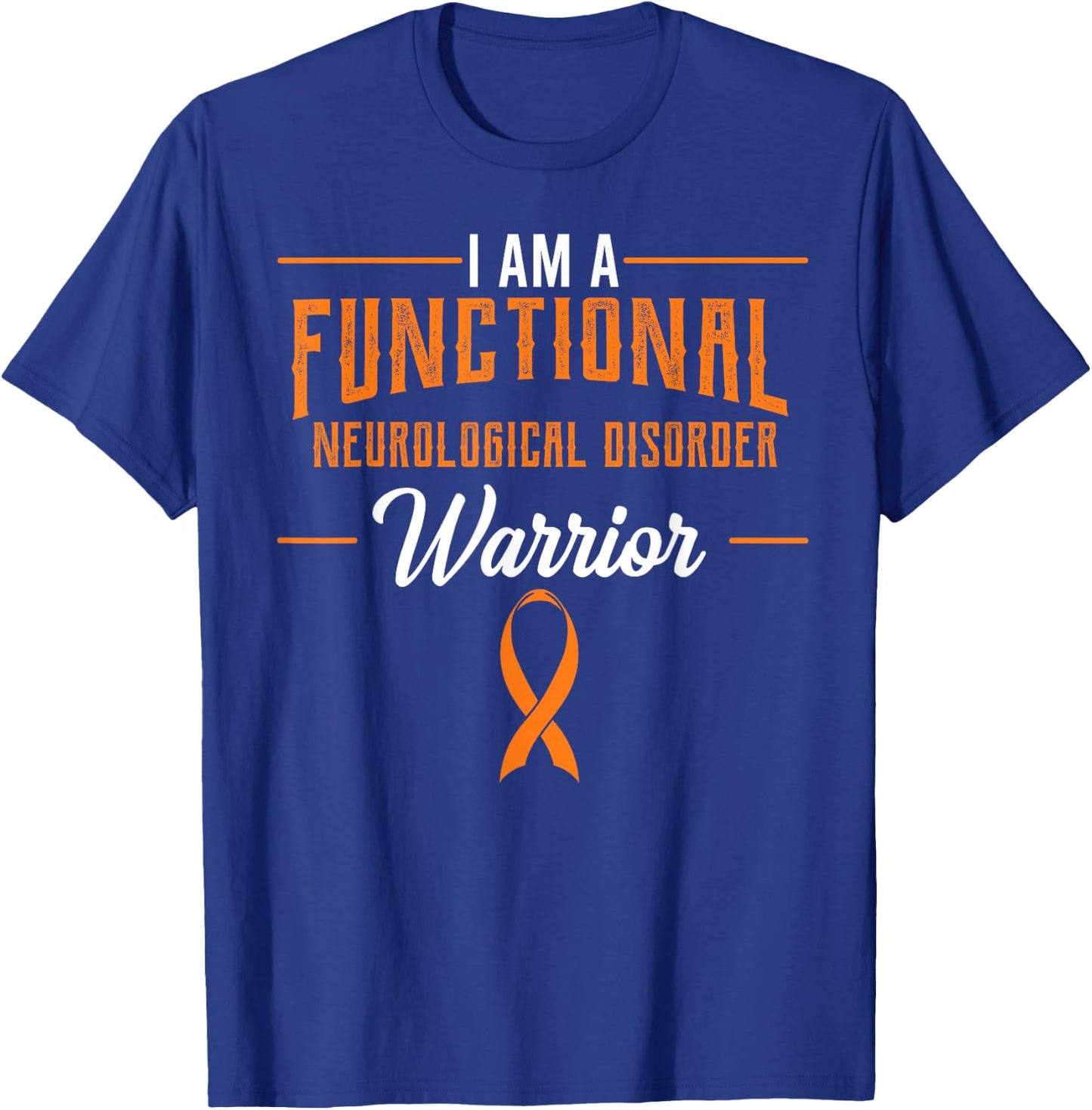 Functional Neurological Disorder Warrior Awareness Ribbon T-Shirt - T-Shirt | Royal