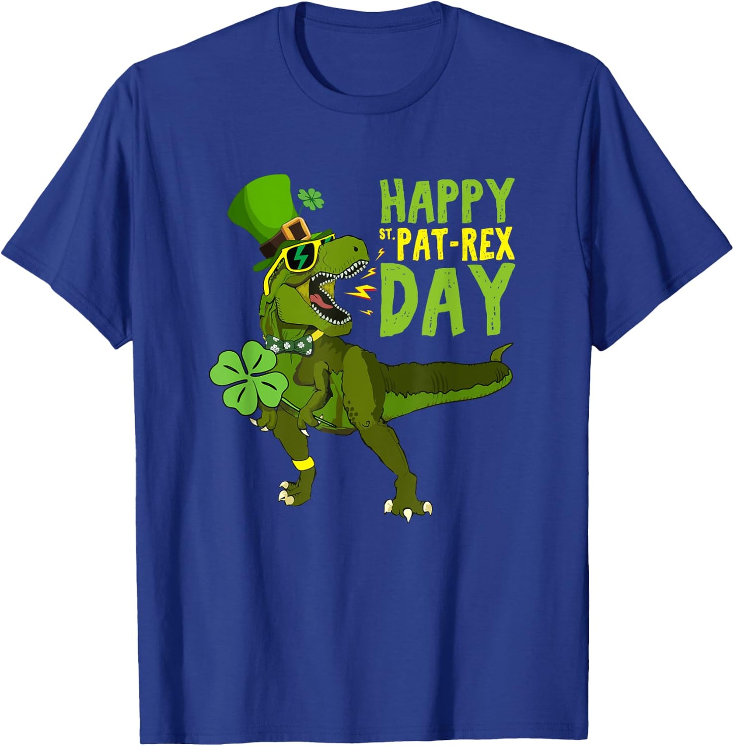 Happy St Pat Rex Day Saint Patrick's Day Dino Tyrannosaurus T-Shirt - T-Shirt | Royal