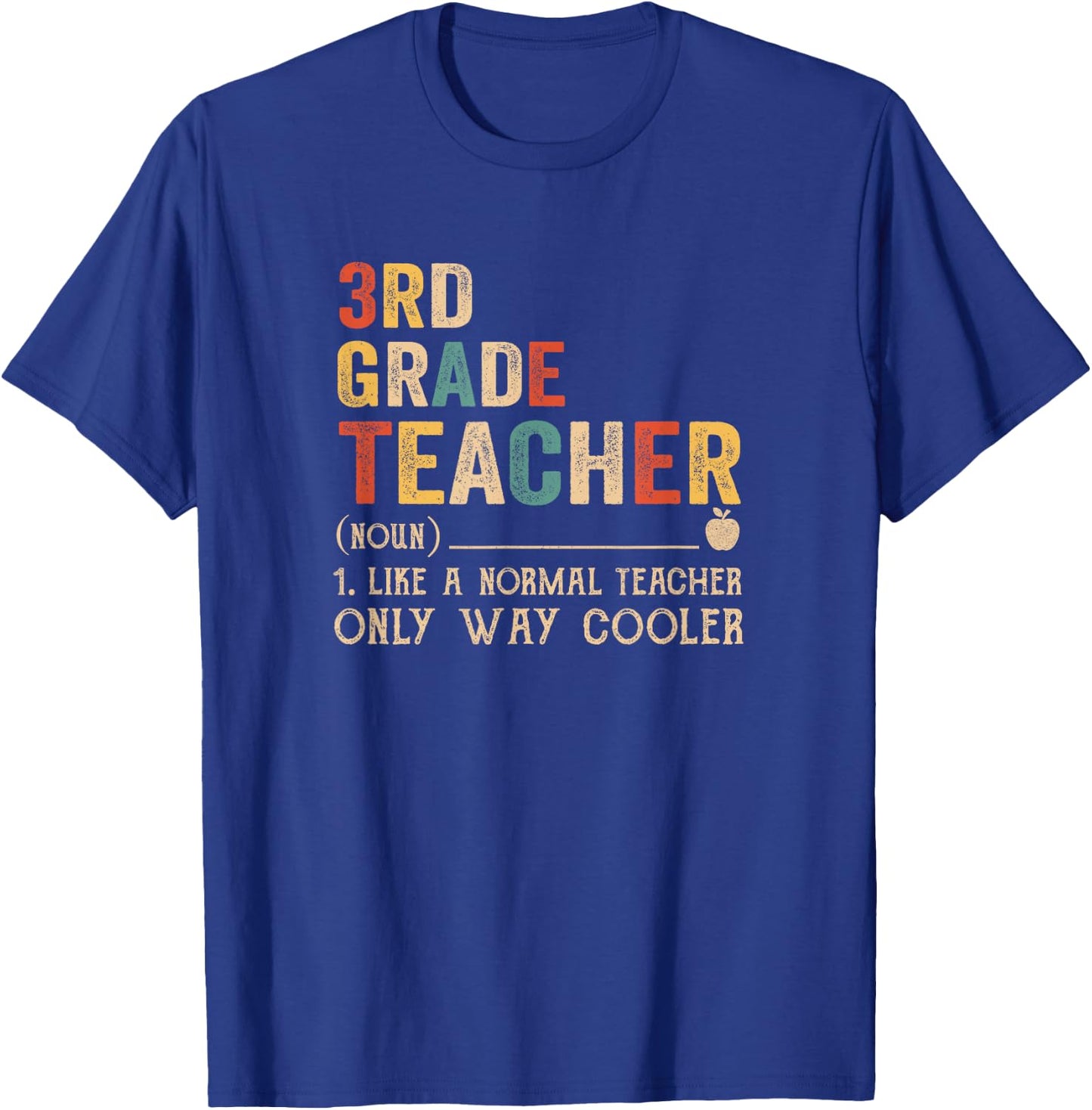 3Rd Grade Teacher Definition Funny Back To School First Day T-Shirt - T-Shirt | Royal