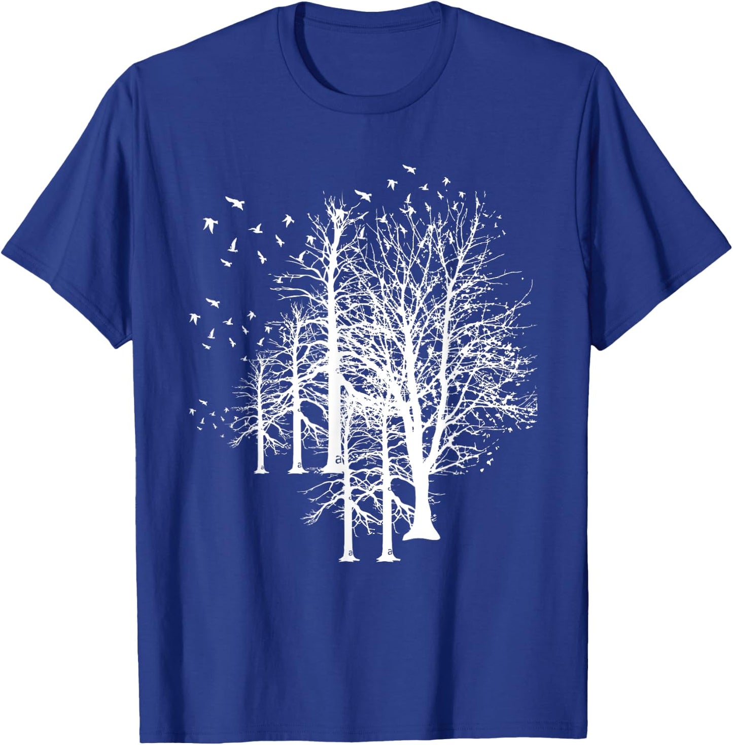 Outdoors Forest Trees Wildlife Flock Of Birds Nature T-Shirt - T-Shirt | Royal