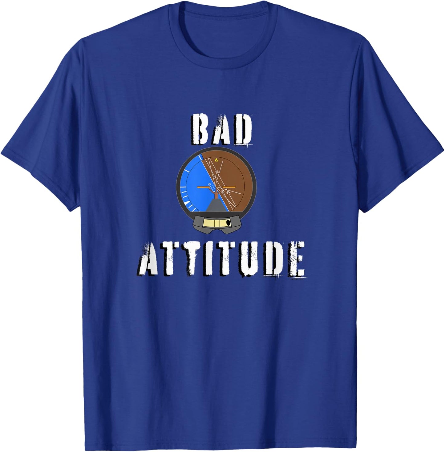 Bad Attitude pilot attitude indicator T-Shirt - T-Shirt | Royal