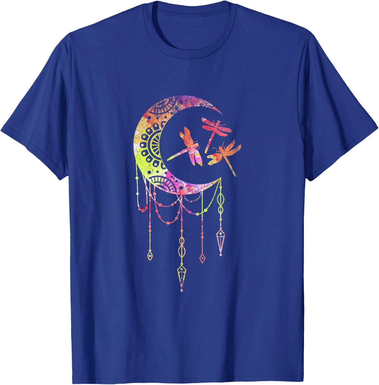 Dream Catcher Spirit Animal Chakra Colorful Dragonfly T-Shirt - T-Shirt | Royal