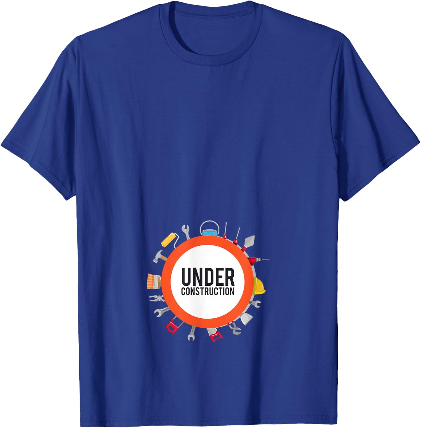 Funny Under Construction Pregnancy Announcement T-Shirt - T-Shirt | Royal