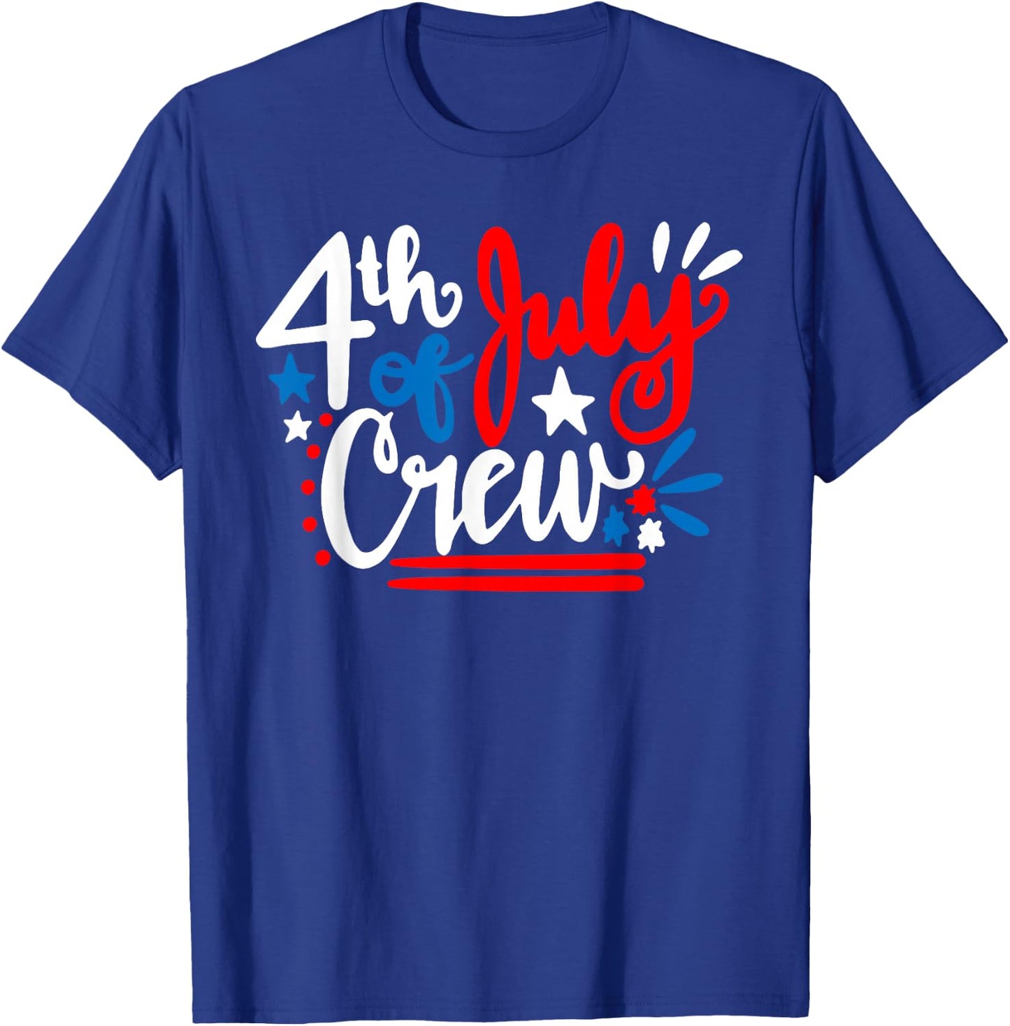 4th of July Crew Family Matching Patriotic Men Women Kids T-Shirt - T-Shirt | Royal