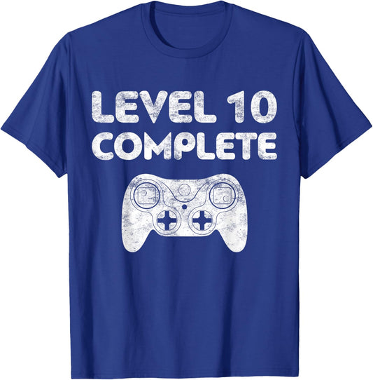 Level 10 Complete 10th Wedding Anniversary Shirt T-Shirt - T-Shirt | Royal