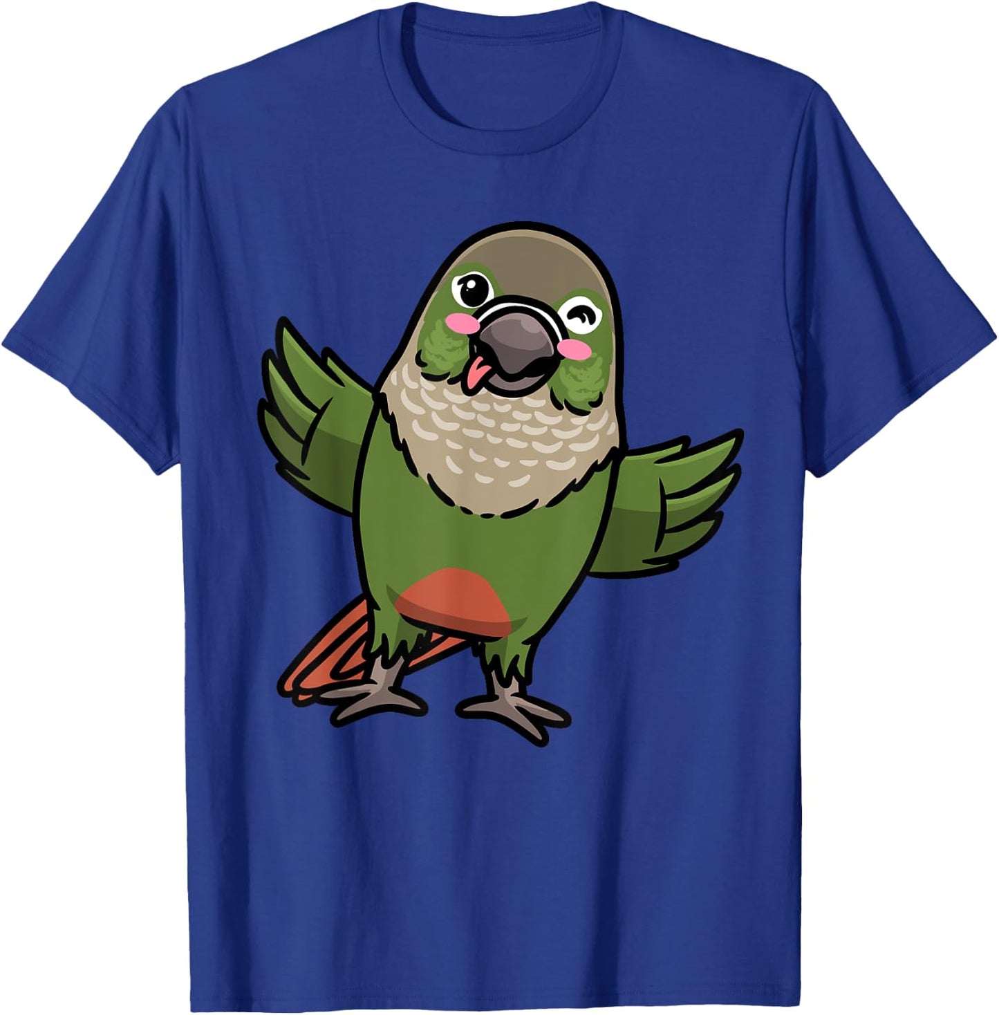 Green Cheek Conure Green-Cheeked Parakeet Bird Parrot T-Shirt - T-Shirt | Royal