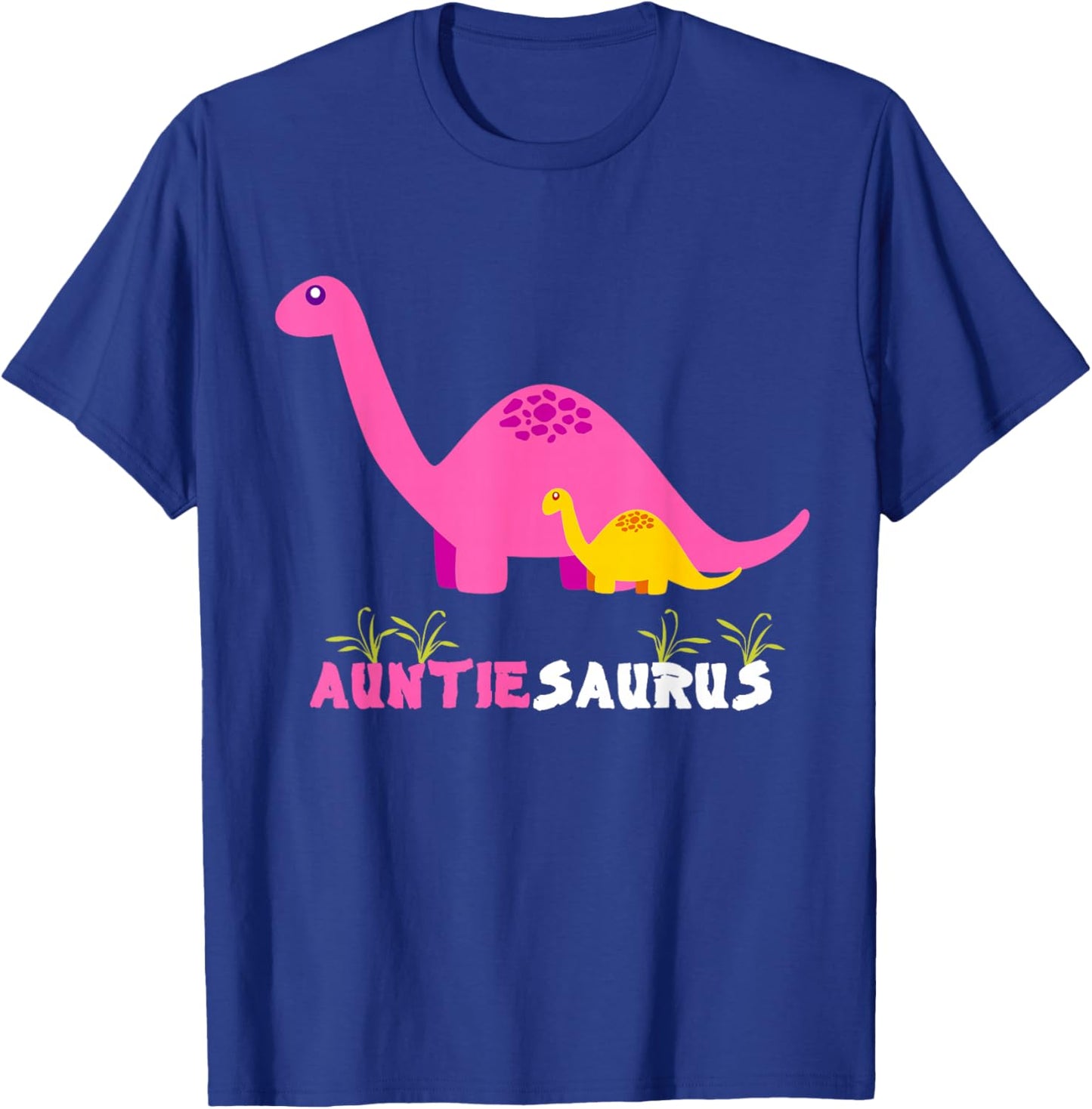 Dinosaur Auntiesaurus Auntie T-Shirt - T-Shirt | Royal