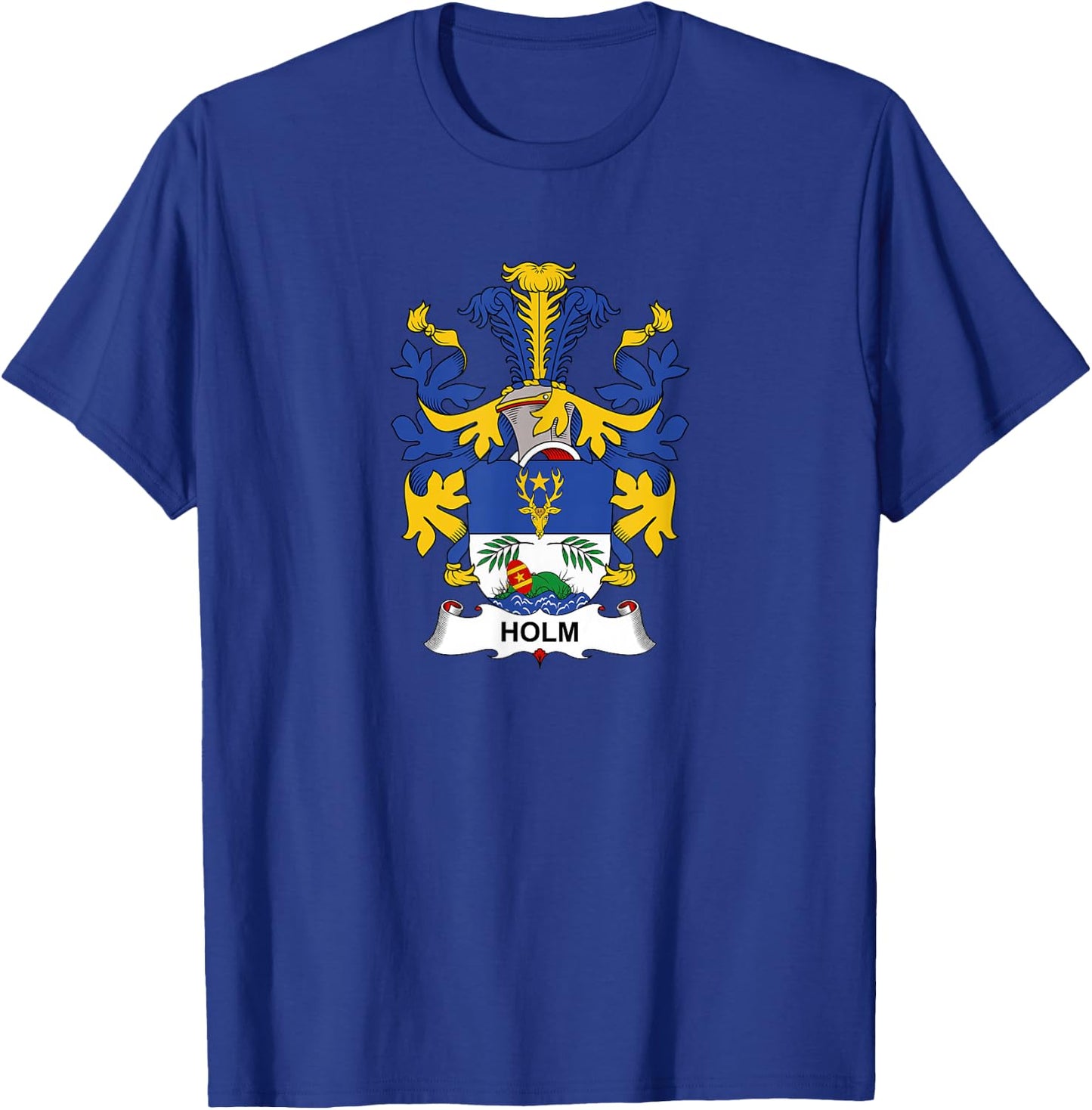 Holm Coat of Arms - Family Crest T-Shirt - T-Shirt | Royal