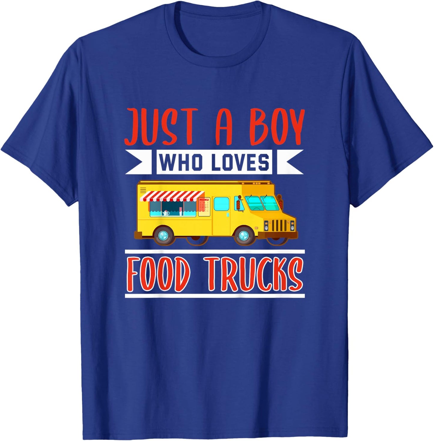 Kids Food Truck Shirt Boys Funny Street Food Food Truck Lover T-Shirt - T-Shirt | Royal