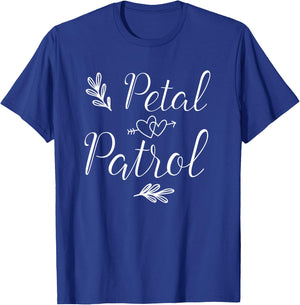 Petal Patrol Flower Maid Girl Wedding Shower Matching T-Shirt - T-Shirt | Royal