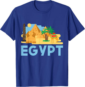 Pharaoh Gifts Egyptian Culture Pyramid Egypt T-Shirt - T-Shirt | Royal
