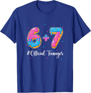 Funny 13Th Birthday Official Teenager 6+7 Year Old Boys Kids T-Shirt - T-Shirt | Royal
