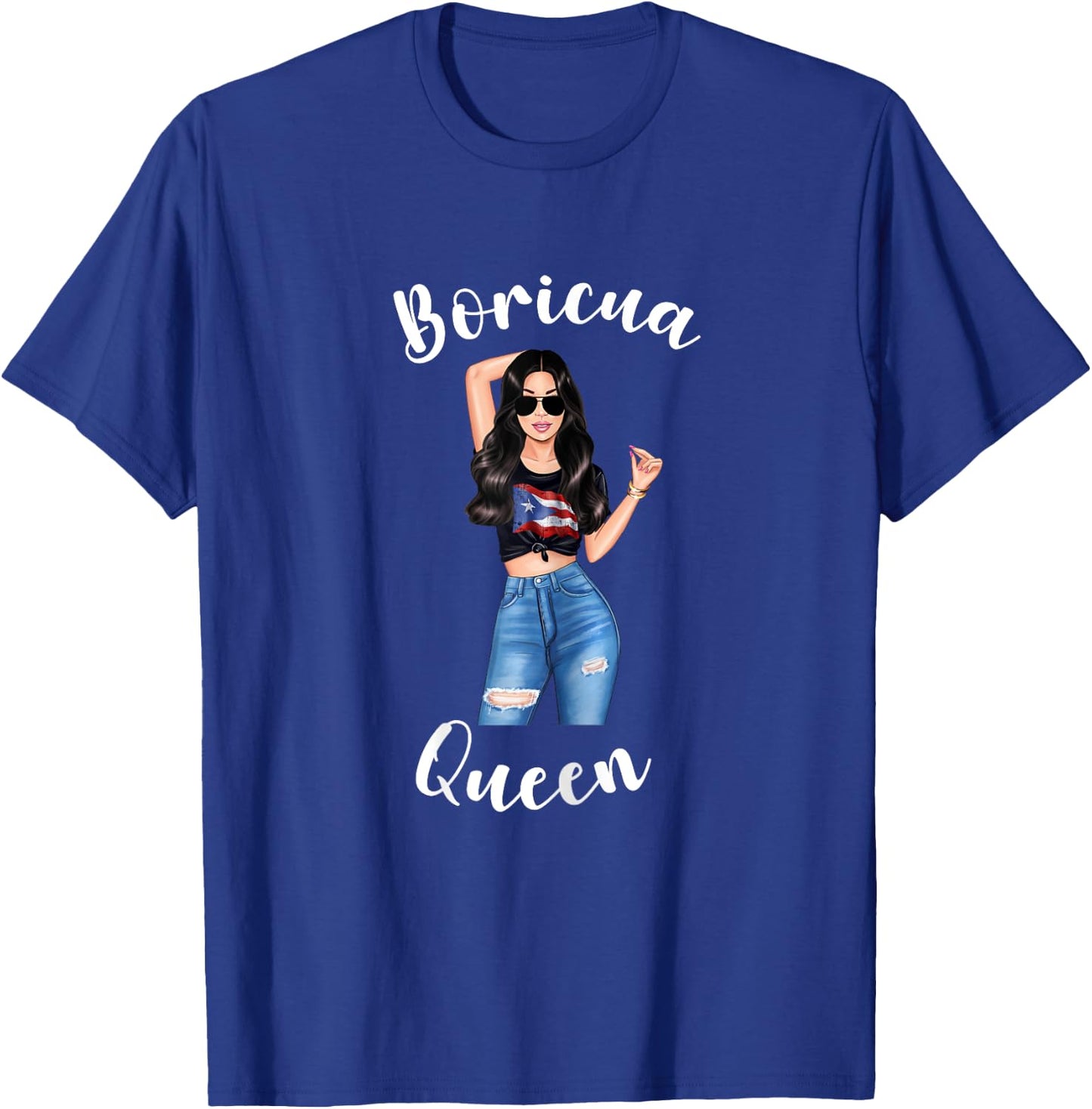 Boricua Queen Puerto Rico Woman Rican Proud Princess Diva T-Shirt - T-Shirt | Royal