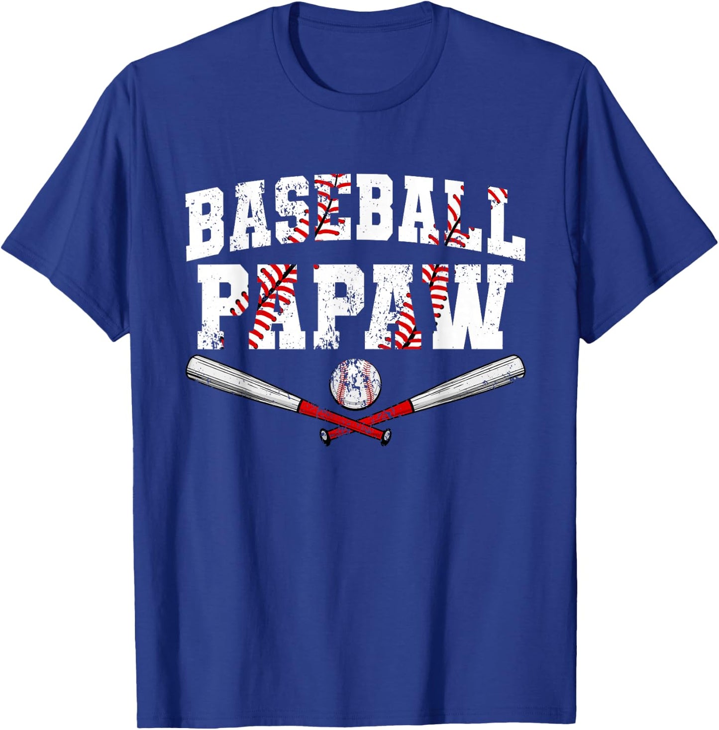 Retro Baseball Papaw Baseball Lover Father's Day T-Shirt - T-Shirt | Royal
