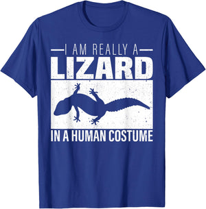 I am Really a Lizard in a Human Costume Halloween T-Shirt - T-Shirt | Royal