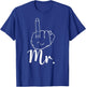 Husband Mr. Just Married Wedding Honeymoon Ring Finger T-Shirt - T-Shirt | Royal