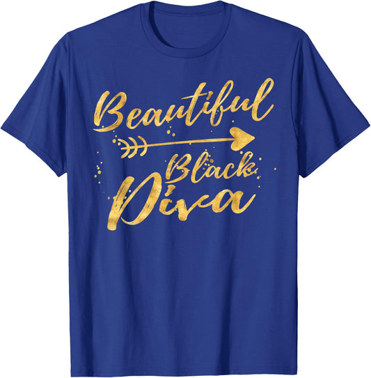 Beautiful Black Diva Birthday Gifts Shirts T-Shirt - T-Shirt | Royal