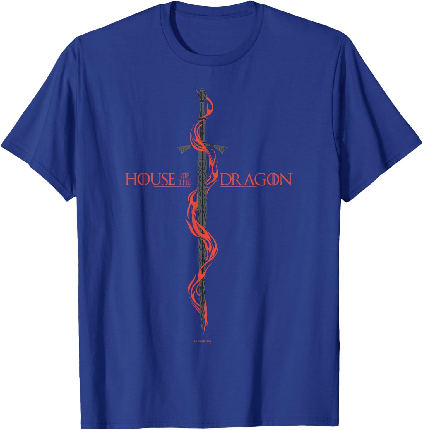 House of the Dragon Sword Red Flames V2 T-Shirt - T-Shirt | Royal