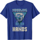 Funny Noodling Hands Noodle Fishing Fishermen T-Shirt - T-Shirt | Royal