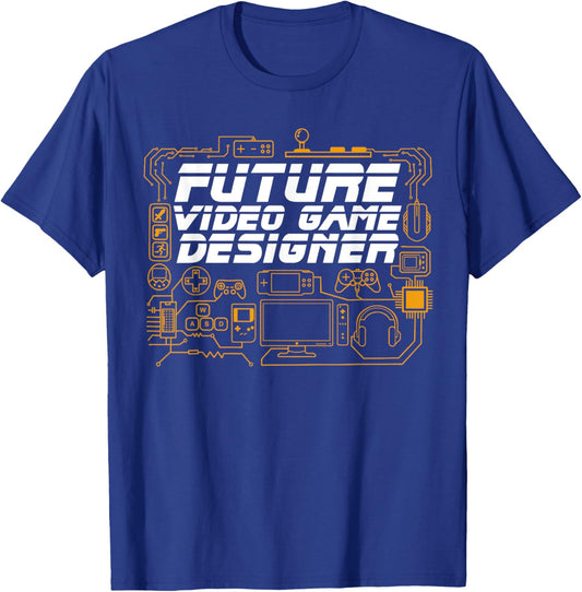 Future Video Game Designer Programmer Coding Gamer Gift T-Shirt - T-Shirt | Royal