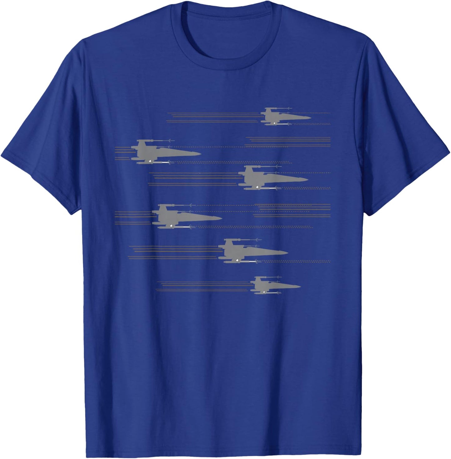 Star Wars X-Wing Starfighters Soar Pattern T-Shirt - T-Shirt | Royal