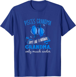 Pisces Grandma Shirt Astrology Horoscope Granny Zodiac Sign T-Shirt - T-Shirt | Royal