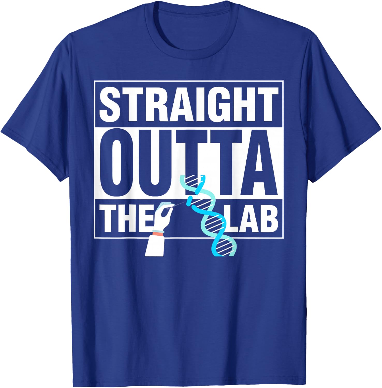 Crispr Straight Outta The Lab T-Shirt - T-Shirt | Royal