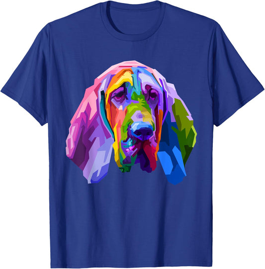 Bloodhound colorful pop art portrait for dog owners Men Women Girls Kids T-Shirt - T-Shirt | Royal