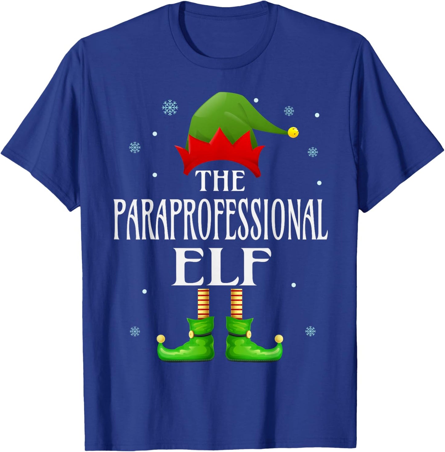 Paraprofessional Elf Xmas Funny Family Matching Christmas T-Shirt - T-Shirt | Royal