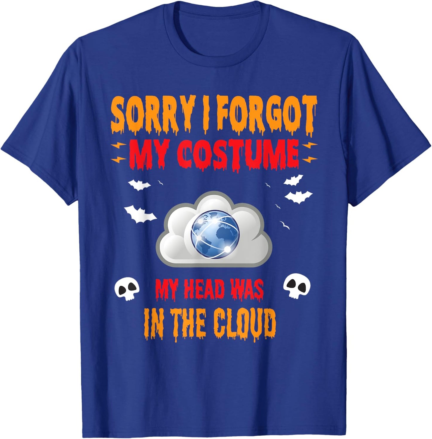 Halloween Cloud Computing lazy costume T-Shirt - T-Shirt | Royal