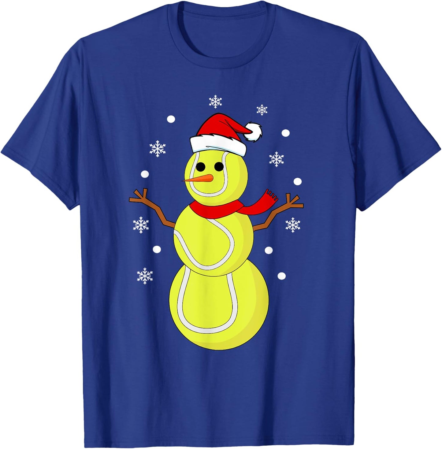 Christmas Tennis Balls Snowman Kids Funny Tennis Christmas T-Shirt - T-Shirt | Royal