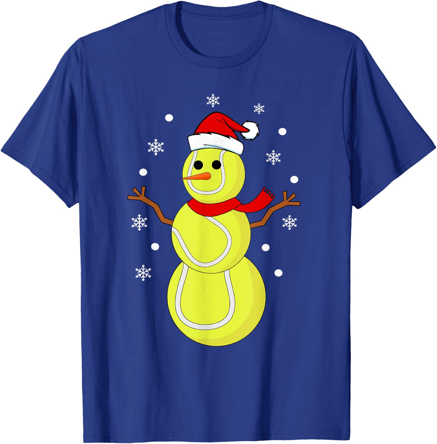 Christmas Tennis Balls Snowman Kids Funny Tennis Christmas T-Shirt - T-Shirt | Royal