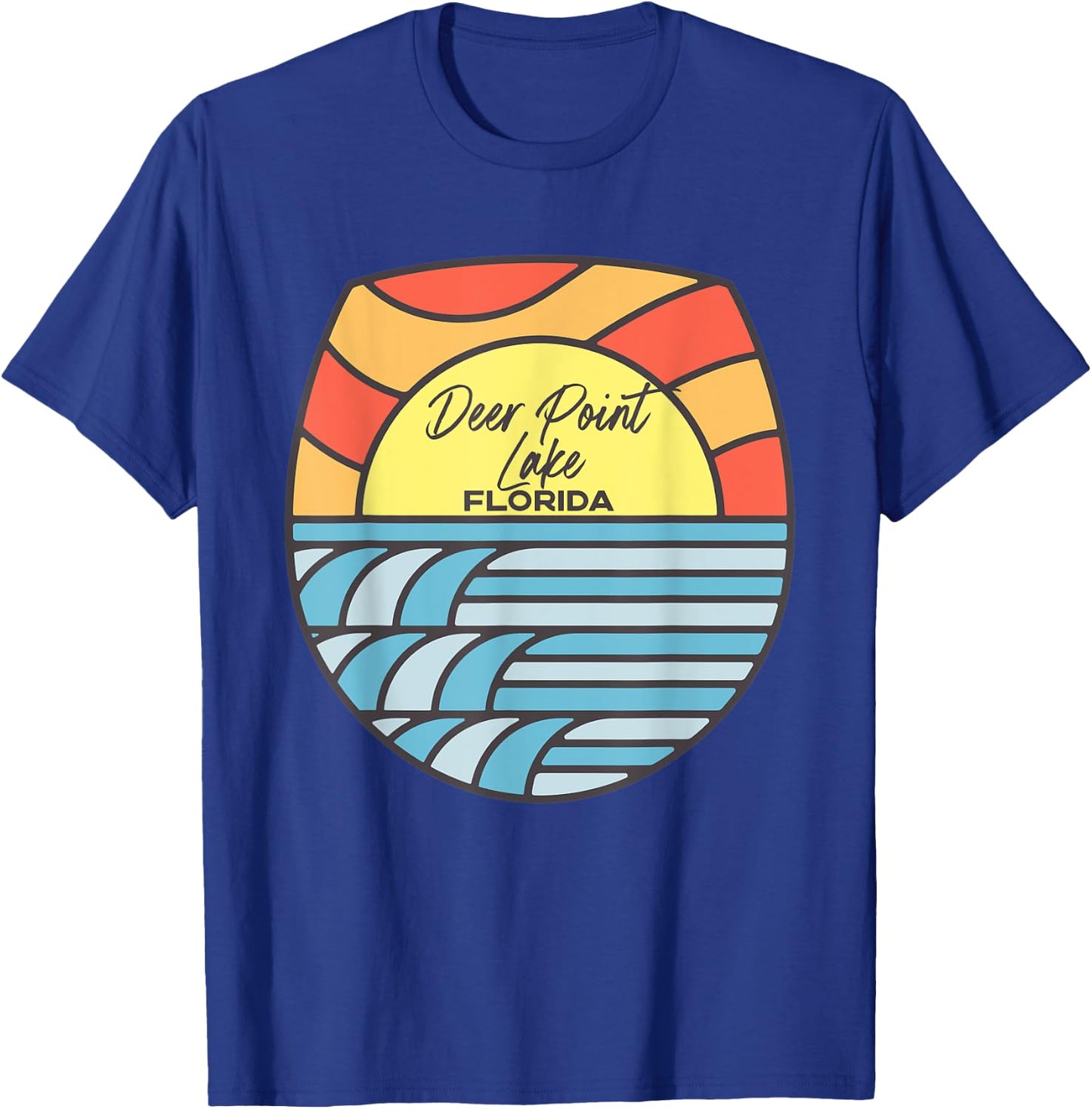 Deer Point Lake Florida FL Sunset Souvenir Finger Lakes T-Shirt - T-Shirt | Royal