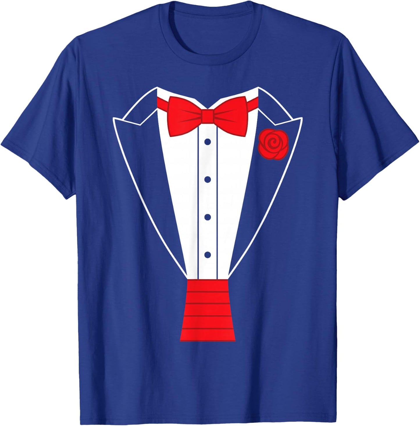 Red Bow Tie Tuxedo T-Shirt - T-Shirt | Royal