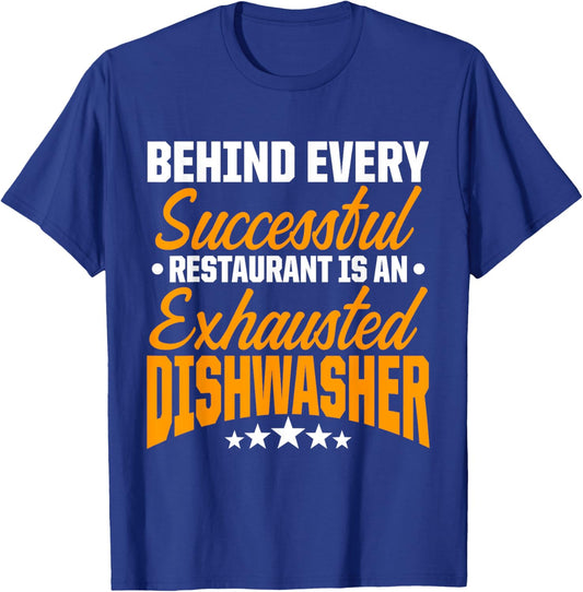 Dishwasher Successful Funny Dishwashing Gift T-Shirt - T-Shirt | Royal